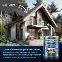Грунт-эмаль по ржавчине Hammerite гладкая цвет графит 2 л