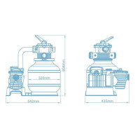 Насос для бассейна Bestway с песчаным фильтром 54500л 8.3м³/ч