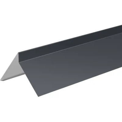 Планка ветровая для мягкой кровли 110x120x2000 мм 0.4 мм RAL 7024 серый