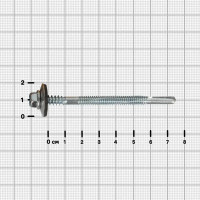 Саморезы для сэндвич-панелей оцинкованные 6.3x75 мм