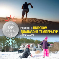 Батарейка GP литиевая CR2032 3В 2 шт.