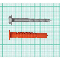 Дюбель фасадный с шурупом нейлон 10x60 мм 1 шт