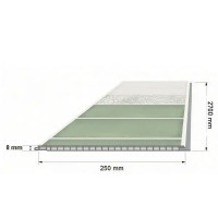 Стеновая панель ПВХ Шиповник зеленый 2700x250x8 мм 0.675 м²