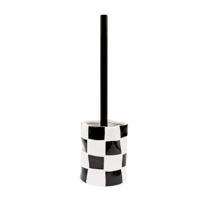 Ёршик для унитаза Bath Plus Chess W-CE2023A-TOH керамика цвет белые и черные квадратики