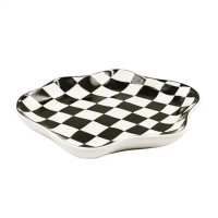 Мыльница Bath Plus Chess W-CE2023A-SD керамика цвет белые и черные квадратики