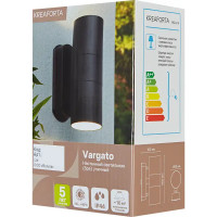 Настенный светильник бра Kreaforta Vargato под лампу GU10 2x35 Вт IP44 цвет черный