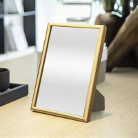 Зеркало декоративное Kreaforta Lila прямоугольное 11x16 см ПВХ цвет золотистый