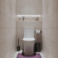 Коврик для туалета Swensa Presto 50x50 см цвет темно-фиолетовый