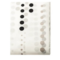 Штора для ванной Bath Plus Charme Red Mizzle II 180x200 см полиэстер цвет белый с черным и золотым