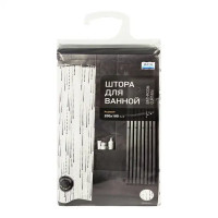 Штора для ванной Bath Plus Charme Red Mizzle II 180x200 см полиэстер цвет белый с черным и золотым