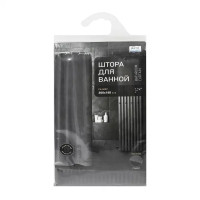 Штора для ванной Bath Plus Hilton Tl 180x200 см полиэстер цвет графит