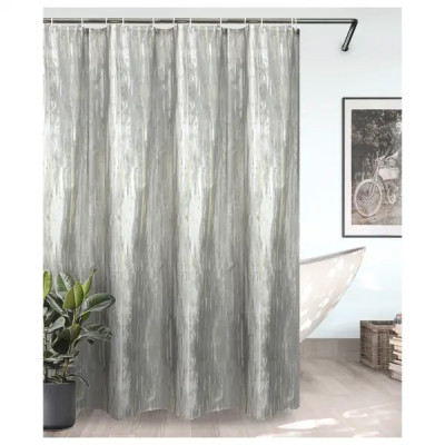 Штора для ванной Bath Plus Charme Red Nordic 180x200 см полиэстер цвет серый