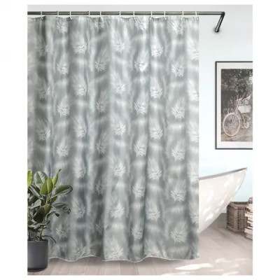 Штора для ванной Bath Plus Charme Red Floating Feather 180x180 см полиэстер цвет серый