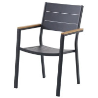 Стул садовый Beginia Kalivo 56x59x89 см алюминий темно-серый