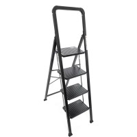 Стремянка стальная Zalger 4 ступени, максимальная нагрузка 150 кг