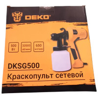 Краскопульт сетевой Deko DKSG500, 500 Вт, 0.65 л/мин