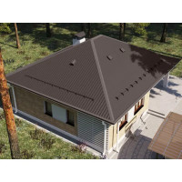 Конек плоский 146x146 мм 2 м RAL 8017 коричневый