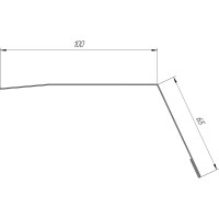 Планка карнизная 100x65 мм 2 м 0.4 мм RAL 7024 графит