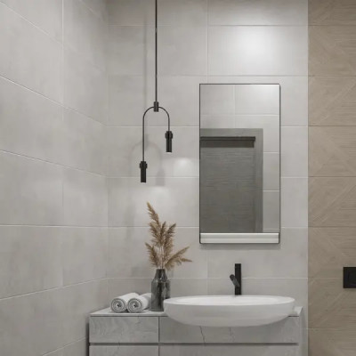 Плитка настенная Azori Cemento 31.5x63 см 1.79 м² матовая цвет серый