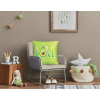 Подушка Seasons Авокадо Love 40x40 см бархат цвет зеленый