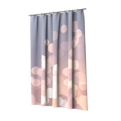 Штора для ванной Lemer Loritani 180x200 см полиэстер цвет розовый/серый
