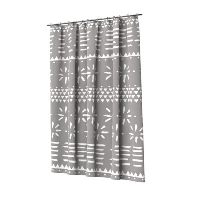 Штора для ванной Lemer Alva 180x200 см полиэстер цвет серый