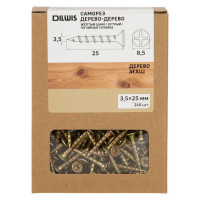 Саморезы по дереву оцинкованные 3.5x25 мм 240 шт.