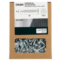 Саморезы по металлу сверло оцинкованные 4.2x19 мм 300 шт.