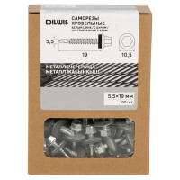Саморезы по металлу оцинкованные с буром 5.5x19 мм 100 шт.