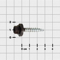Саморезы кровельные по дереву с буром 4.8x29 мм RAL 8017 100 шт.