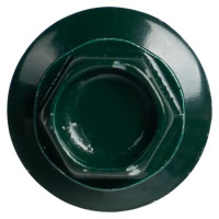 Саморезы кровельные по дереву с буром 4.8x35 мм RAL 6005 80 шт.