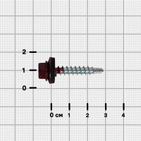 Саморезы кровельные по дереву с буром 4.8x29 мм RAL 3005 100 шт.