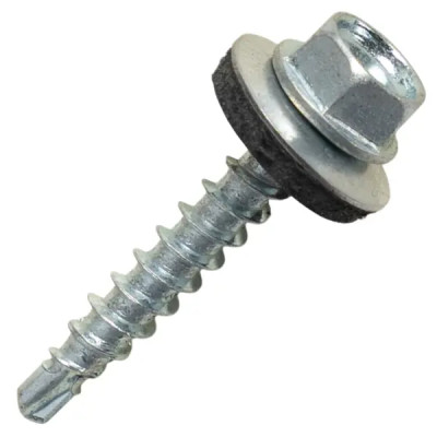 Саморезы кровельные по дереву оцинкованные с буром 4.8x29 мм 100 шт.