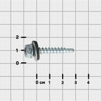 Саморезы кровельные по дереву оцинкованные с буром 4.8x29 мм 100 шт.