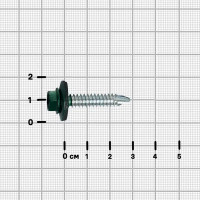 Саморезы кровельные по дереву с буром 4.8x29 мм RAL 6005 100 шт.