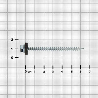 Саморезы кровельные по дереву оцинкованные с буром 4.8x64 мм 50 шт.