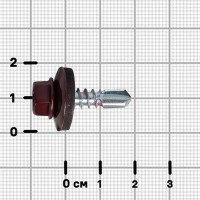 Саморезы по металлу с буром 5.5x19 мм RAL 3005 100 шт.