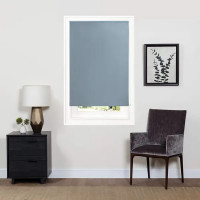 Штора рулонная блэкаут Kreaforta Karelia 80x250 см синяя