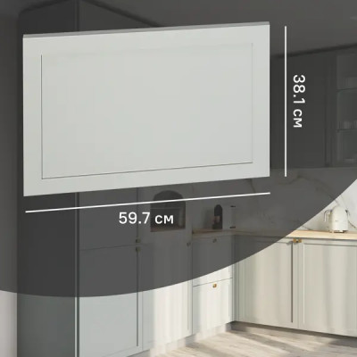 Фасад для кухонного шкафа Кинель 59.7x38.1 см Konsensa массив ясеня цвет серо-зеленый