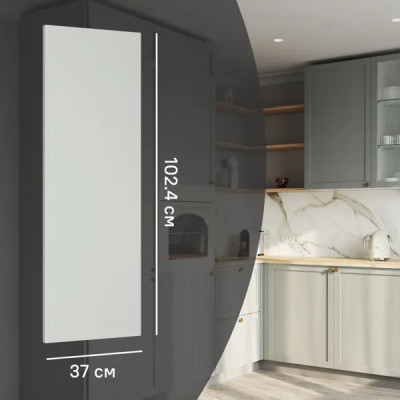 Фальшпанель для кухонного шкафа Кинель 37x102.4 см Konsensa массив ясеня цвет серо-зеленый