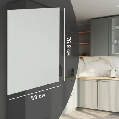 Фальшпанель для кухонного шкафа Кинель 58x76.8 см Konsensa массив ясеня цвет серо-зеленый