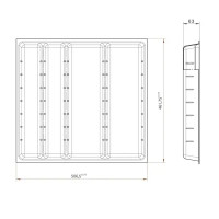 Лоток для столовых приборов Hettich Orga Tray 590IANL470KB600 46.2x7x50.7 см пластик цвет серый