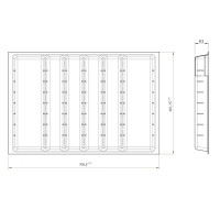 Лоток для столовых приборов Hettich Orga Tray 590IANL470KB800 46.2x7x71.7 см пластик цвет серый