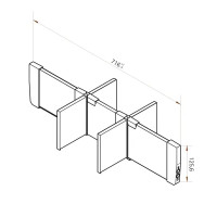 Перегородка для ящика Hettich Orga Store 820IAKB800 15x6.8x82 см пластик цвет серый