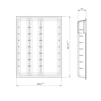 Лоток для столовых приборов Hettich Orga Tray 590IANL470KB400 30.6x7x46 см пластик цвет серый