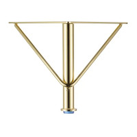 Опора 150x150 мм сталь цвет золото нагрузка до 50 кг