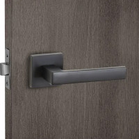 Дверные ручки 88 BL без запирания комплект цвет черный