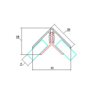 Профиль угловой Venta ПВХ белый 20x20x3000 мм для панелей 5 мм