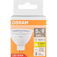 Лампа светодиодная Osram LSMR1650110 GU5.3 5 Вт/827 теплый белый свет