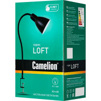 Лампа настольная Camelion KD-438 C02 цвет черный, струбцина
